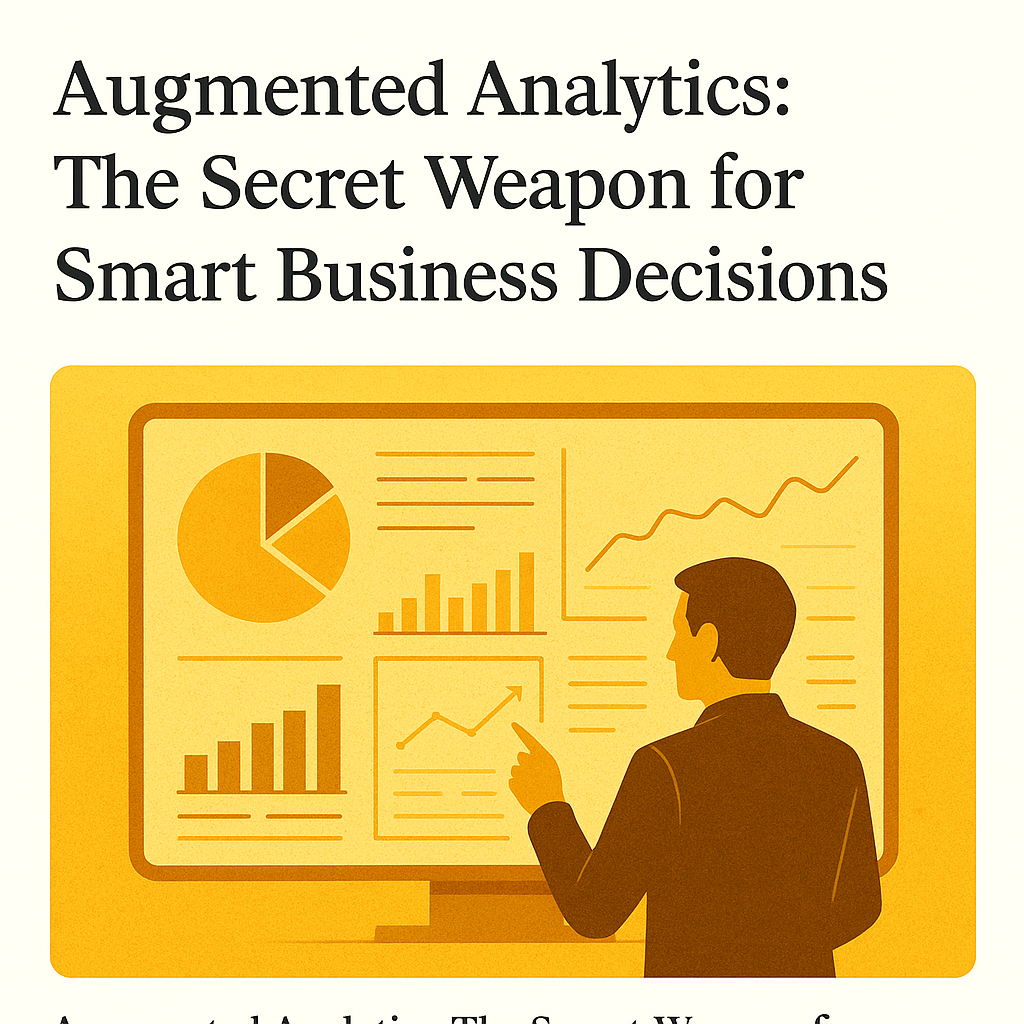 Businessman analysing charts and dashboards powered by augmented analytics insights
