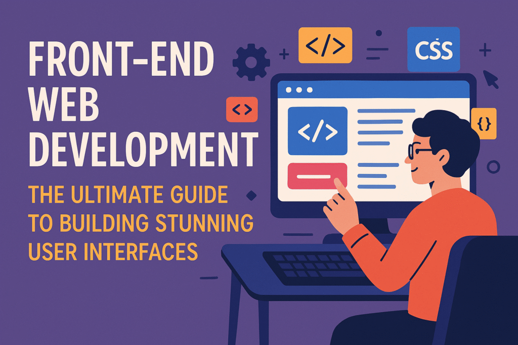 A modern front-end web development setup using core technologies like HTML, CSS, and JavaScript to build responsive websites.